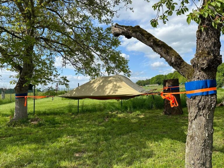 Übernachten im Baumzelt - Glamping in der Rhön im Biohotel Lindengut in Dipperz