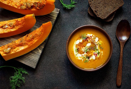 Kürbissuppe - Fasten in der Rhön im Bio-Hotel LindenGut