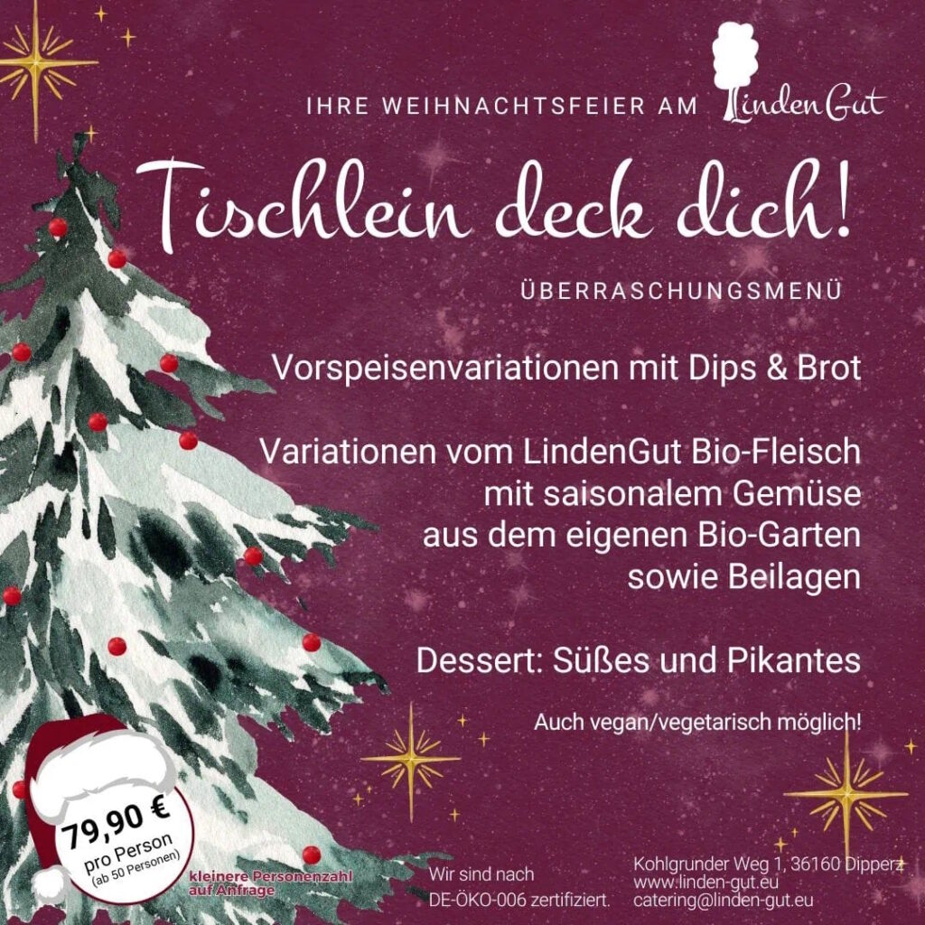 Lindengut Weihnachtsmenü - Tischlein-deck-dich